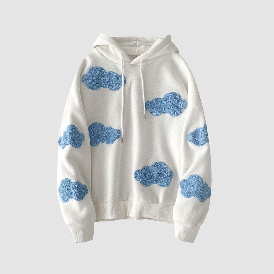Style Core Aesthetics, New Style Trends Cloud Pattern Hoodie