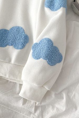 Style Core Aesthetics, New Style Trends Cloud Pattern Hoodie