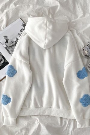 Style Core Aesthetics, New Style Trends Cloud Pattern Hoodie