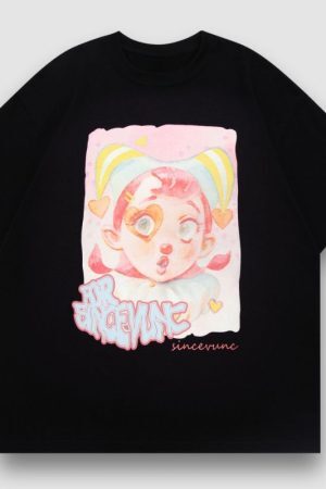 Style Core Aesthetics, New Style Trends Clown Pattern Printed Tee