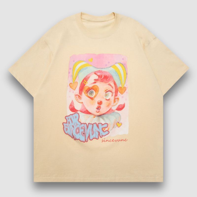 Style Core Aesthetics, New Style Trends Clown Pattern Printed Tee