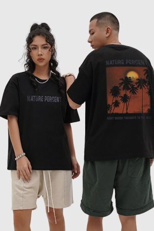 Style Core Aesthetics, New Style Trends Coconut Palm Cotton Tee