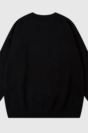 Style Core Aesthetics, New Style Trends Coconut Tree Pattern Embroidered Pullover