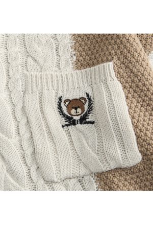 Style Core Aesthetics, New Style Trends College Style Color Block Sweater