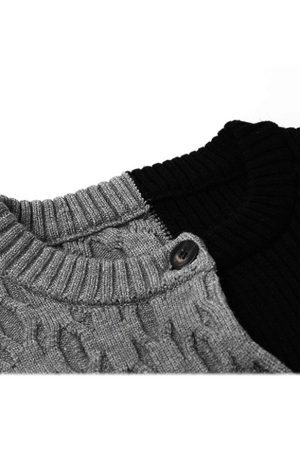 Style Core Aesthetics, New Style Trends Color Block Cherry Pattern Cardigan Sweater