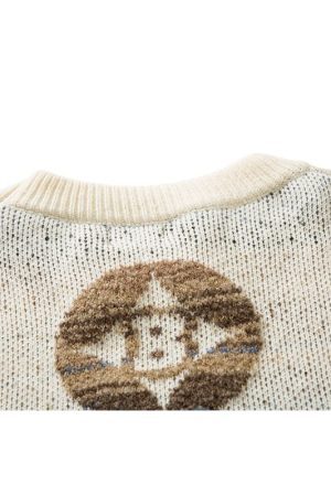 Style Core Aesthetics, New Style Trends Color-block Dragon Pattern Jacquard Pullover