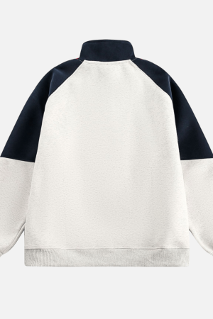 Style Core Aesthetics, New Style Trends Color-Block Embroidered Stand Collar Jacket