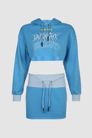 Style Core Aesthetics, New Style Trends Color Block Hoodie Sets