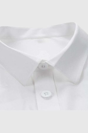 Style Core Aesthetics, New Style Trends Color Block Ice Silk Shirt