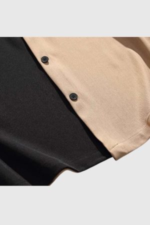 Style Core Aesthetics, New Style Trends Color Block Letter Print Shirt