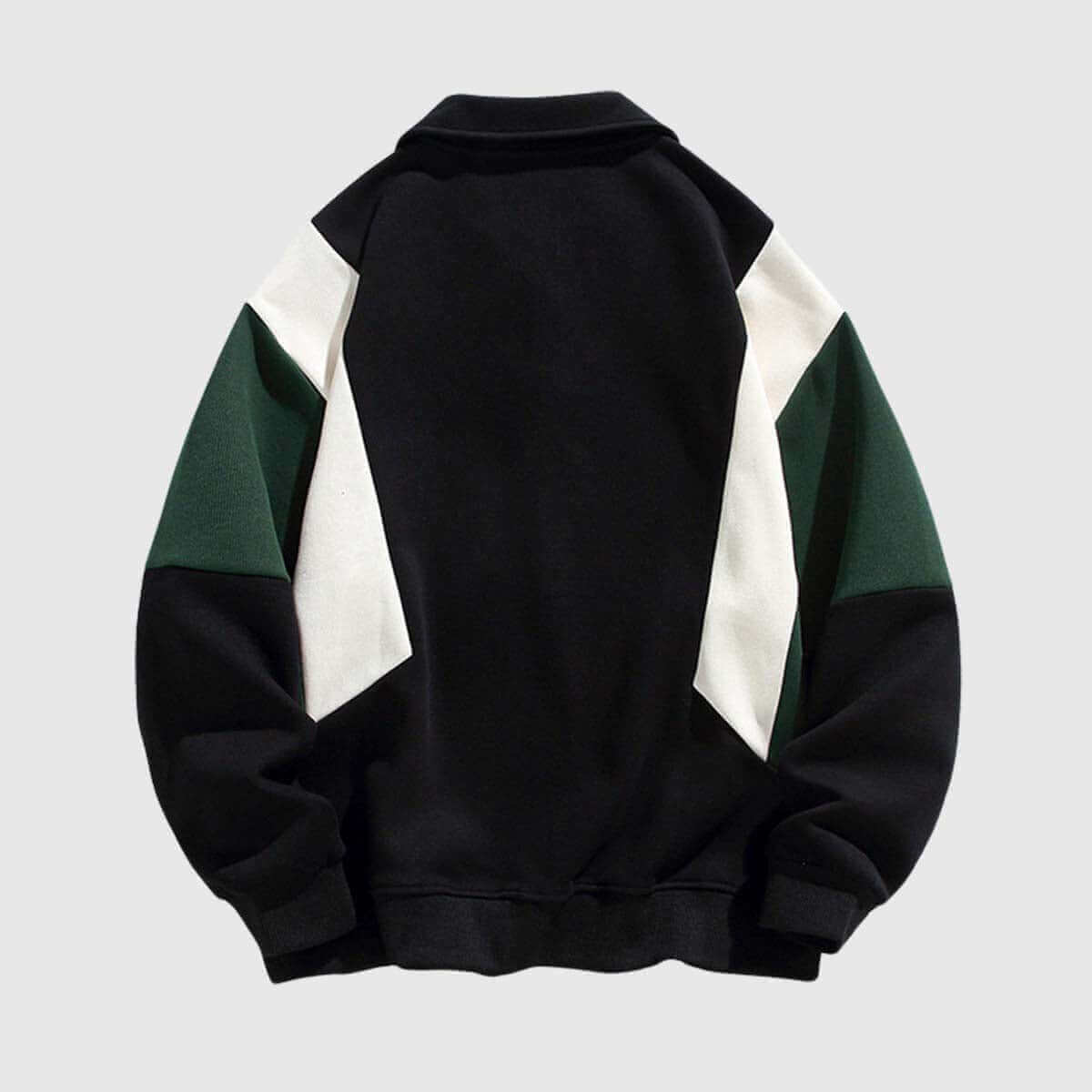 Style Core Aesthetics, New Style Trends Color-Block Polo Sweatshirt Style Core Aesthetics, New Style Trends Color-Block Polo Sweatshirt