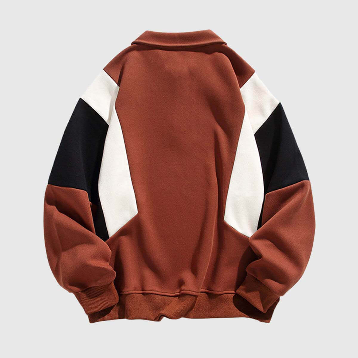 Style Core Aesthetics, New Style Trends Color-Block Polo Sweatshirt Style Core Aesthetics, New Style Trends Color-Block Polo Sweatshirt