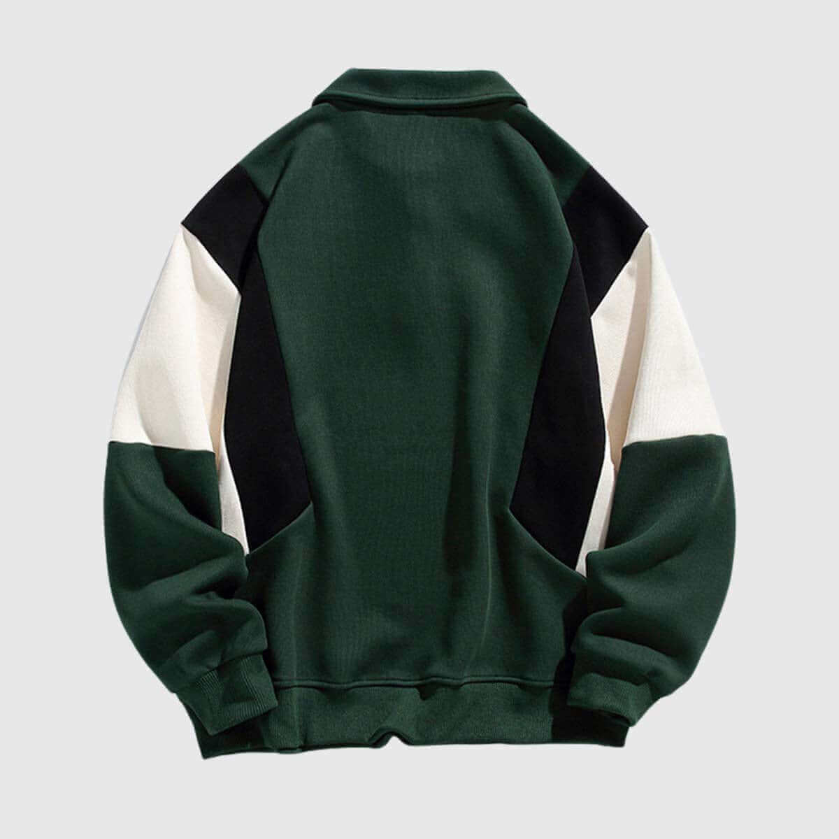Style Core Aesthetics, New Style Trends Color-Block Polo Sweatshirt Style Core Aesthetics, New Style Trends Color-Block Polo Sweatshirt