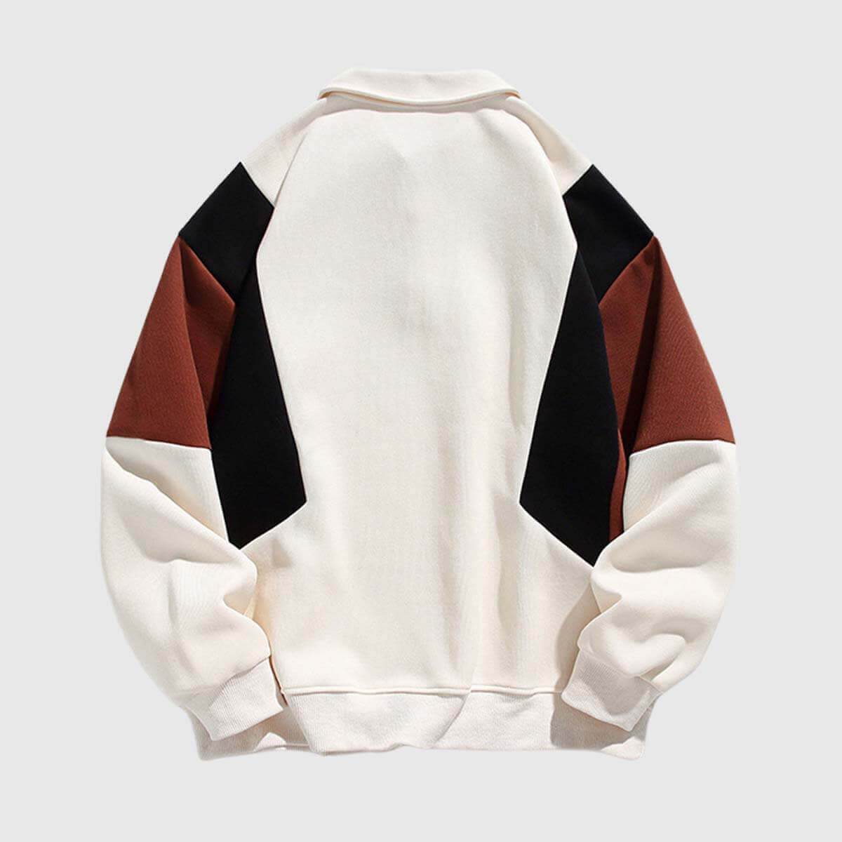 Style Core Aesthetics, New Style Trends Color-Block Polo Sweatshirt Style Core Aesthetics, New Style Trends Color-Block Polo Sweatshirt
