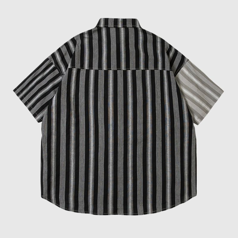 Style Core Aesthetics, New Style Trends Color Block Striped Shirt Style Core Aesthetics, New Style Trends Color Block Striped Shirt