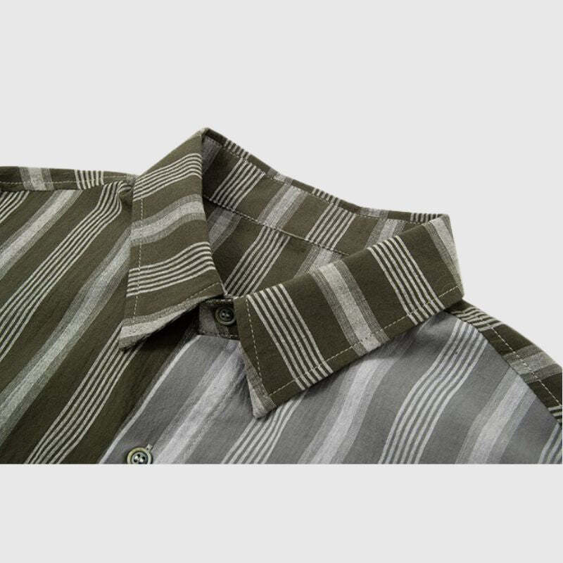 Style Core Aesthetics, New Style Trends Color Block Striped Shirt Style Core Aesthetics, New Style Trends Color Block Striped Shirt