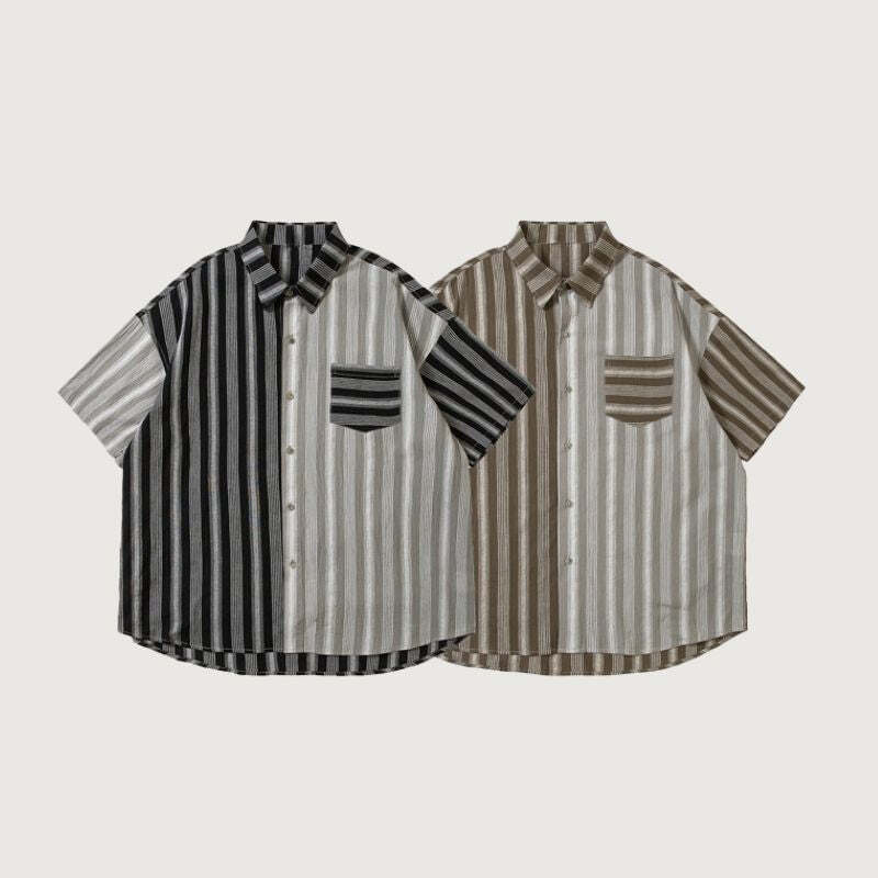 Style Core Aesthetics, New Style Trends Color Block Striped Shirt Style Core Aesthetics, New Style Trends Color Block Striped Shirt