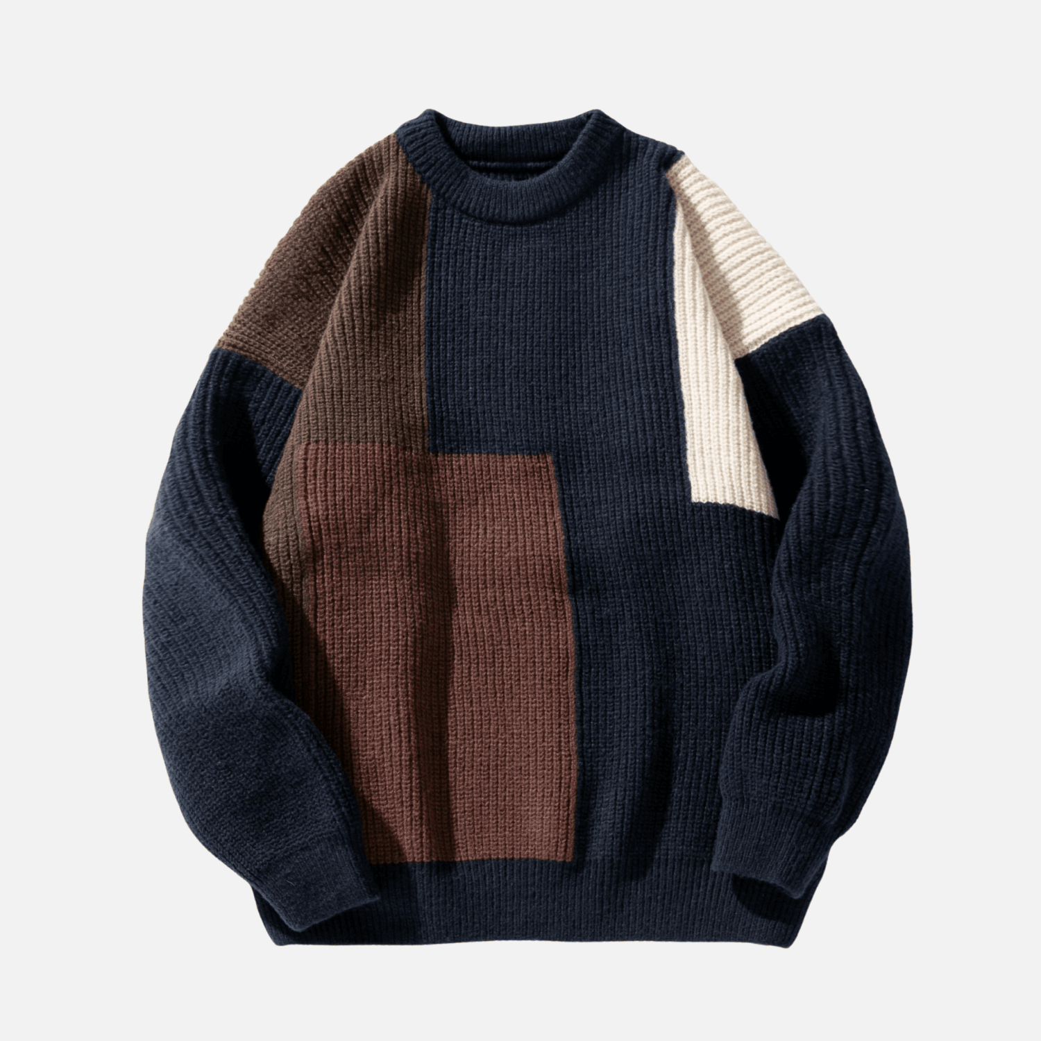 Style Core Aesthetics, New Style Trends Color Block Textured Knit Sweater