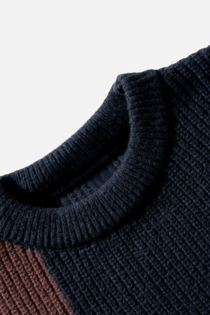 Style Core Aesthetics, New Style Trends Color Block Textured Sweater