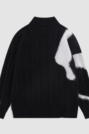 Style Core Aesthetics, New Style Trends Color Block Turtleneck Sweater