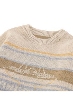 Style Core Aesthetics, New Style Trends Color-blocked Stripe Sweater