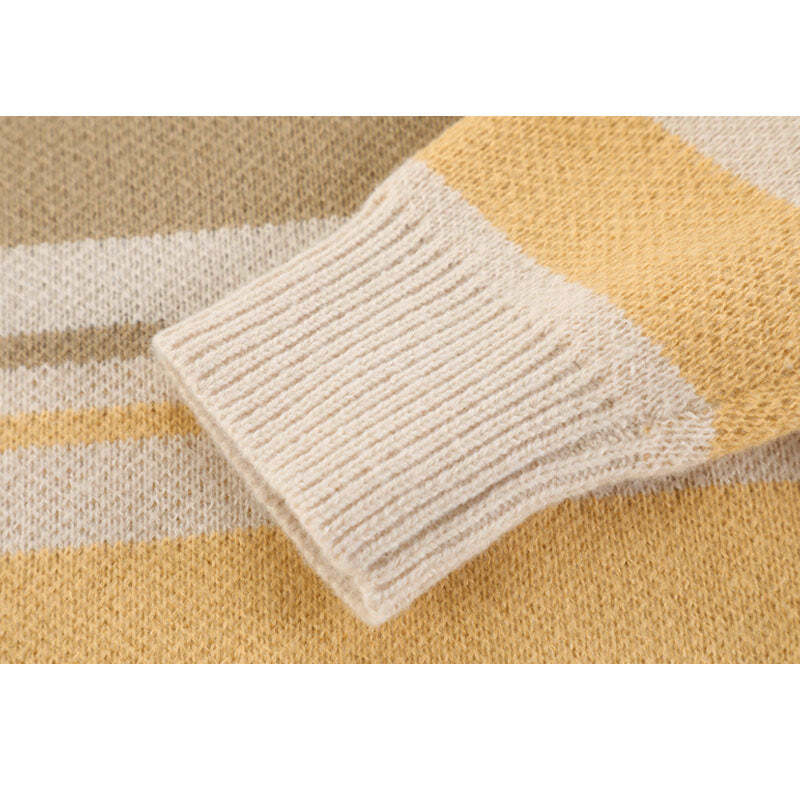 Style Core Aesthetics, New Style Trends Color-blocked Stripe Sweater Style Core Aesthetics, New Style Trends Color-blocked Stripe Sweater