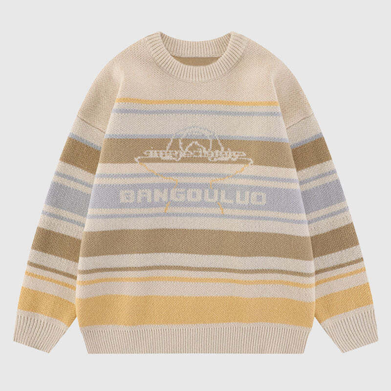 Style Core Aesthetics, New Style Trends Color-blocked Stripe Sweater