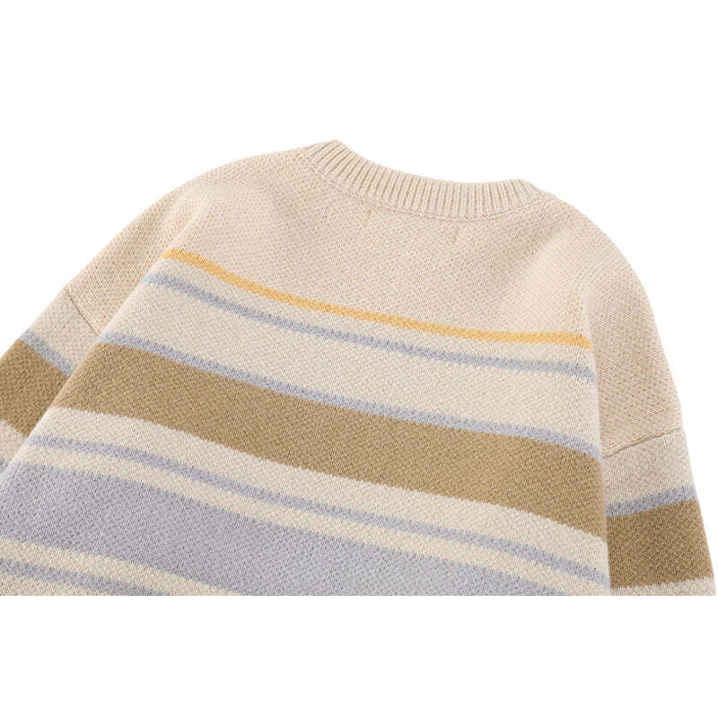 Style Core Aesthetics, New Style Trends Color-blocked Stripe Sweater Style Core Aesthetics, New Style Trends Color-blocked Stripe Sweater