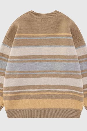 Style Core Aesthetics, New Style Trends Color-blocked Stripe Sweater