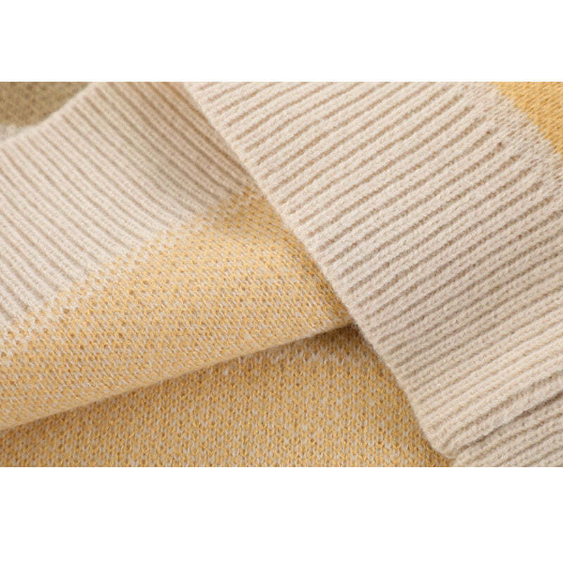 Style Core Aesthetics, New Style Trends Color-blocked Stripe Sweater Style Core Aesthetics, New Style Trends Color-blocked Stripe Sweater