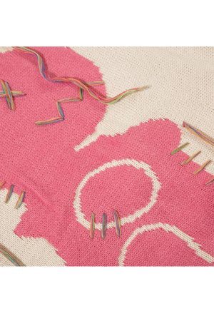 Style Core Aesthetics, New Style Trends Color Contrast Dinosaur Patchwork Design Knit Pullover