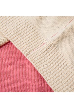 Style Core Aesthetics, New Style Trends Color Contrast Dinosaur Patchwork Design Knit Pullover