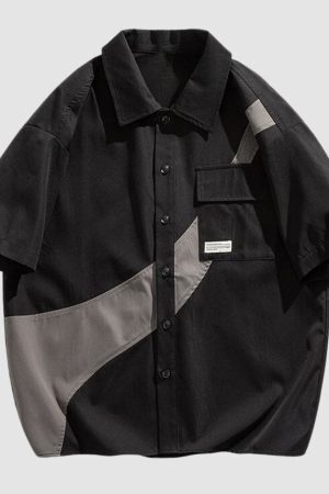 Style Core Aesthetics, New Style Trends Color Contrast Shirts