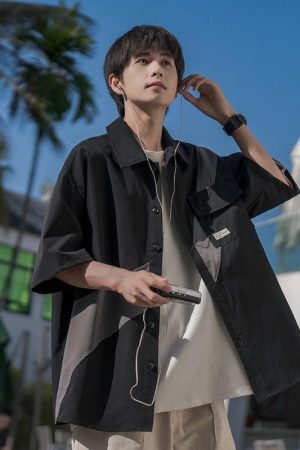 Style Core Aesthetics, New Style Trends Color Contrast Shirts