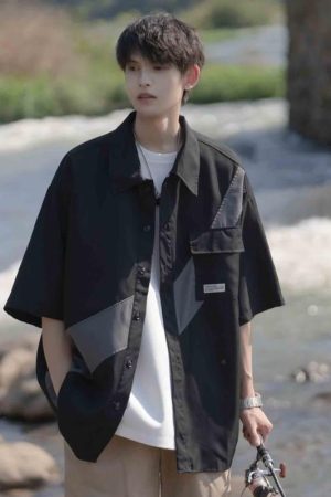 Style Core Aesthetics, New Style Trends Color Contrast Shirts