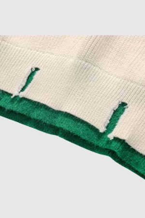 Style Core Aesthetics, New Style Trends Color-Contrast Sweater