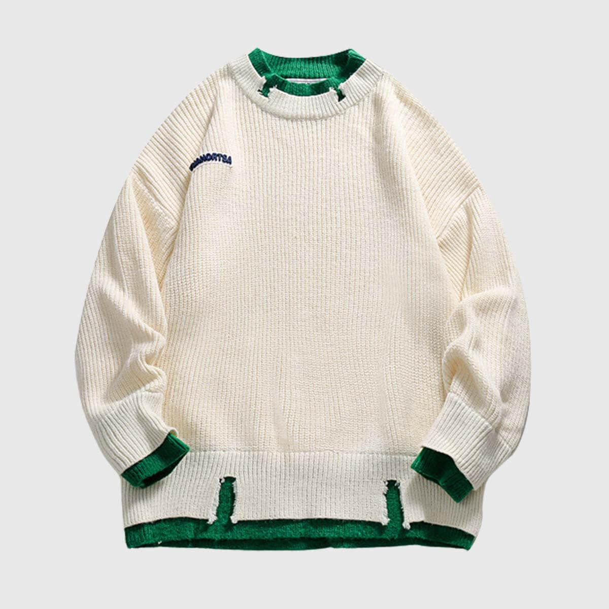 Style Core Aesthetics, New Style Trends Color-Contrast Sweater