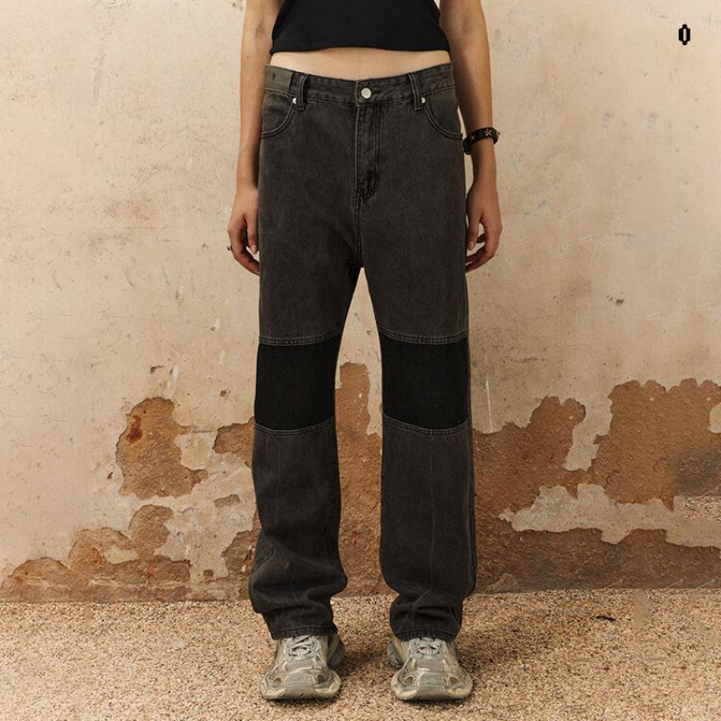 Style Core Aesthetics, New Style Trends Color Patchwork Design Jeans Style Core Aesthetics, New Style Trends Color Patchwork Design Jeans