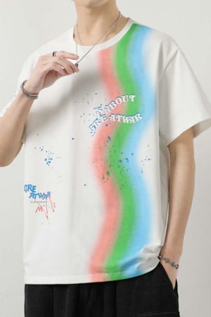 Style Core Aesthetics, New Style Trends Color Splash Tee
