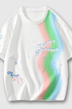 Style Core Aesthetics, New Style Trends Color Splash Tee