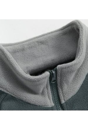 Style Core Aesthetics, New Style Trends Color Stitching Half Zip Up Sweatshirt