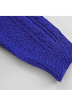 Style Core Aesthetics, New Style Trends Color Striped Half Button Closure Sweater