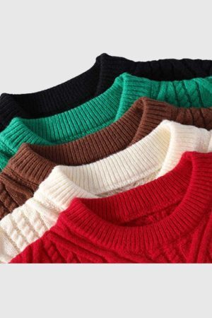 Style Core Aesthetics, New Style Trends Colorblock Cable Knit Sweater