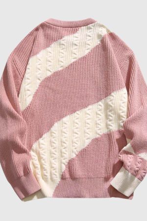 Style Core Aesthetics, New Style Trends Colorblock Cable Knit Sweater