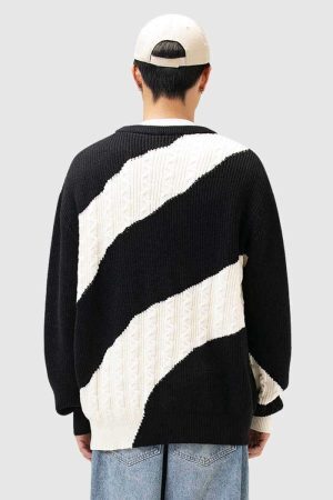 Style Core Aesthetics, New Style Trends Colorblock Cable Knit Sweater