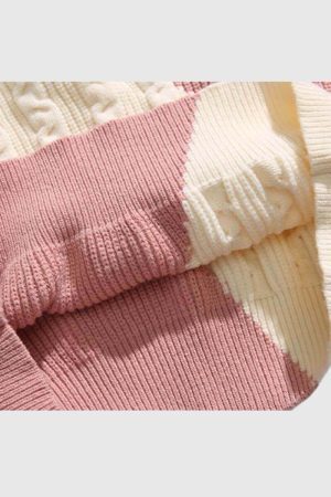 Style Core Aesthetics, New Style Trends Colorblock Cable Sweater