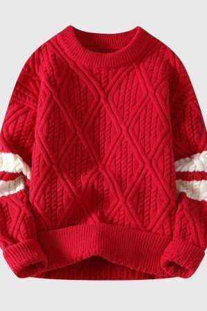 Style Core Aesthetics, New Style Trends Colorblock Cable Sweater