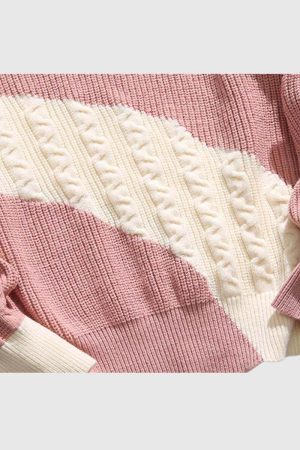 Style Core Aesthetics, New Style Trends Colorblock Cable Sweater