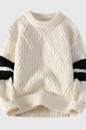Style Core Aesthetics, New Style Trends Colorblock Cable Sweater