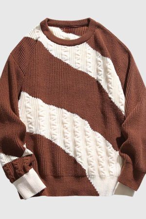 Style Core Aesthetics, New Style Trends Colorblock Cable Sweater